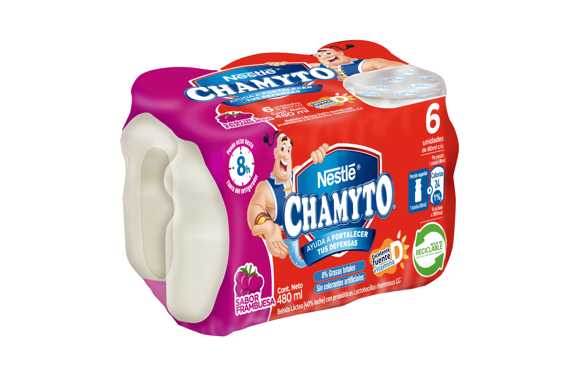 CHAMYTO® Bebida Láctea Frambuesa Multipack 6 unidades