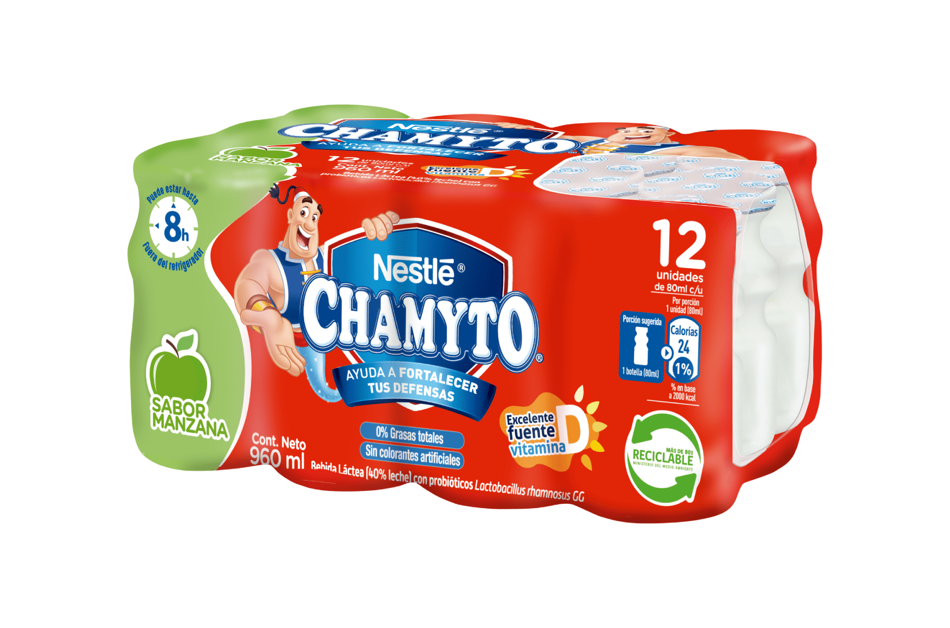 CHAMYTO® Bebida Láctea Manzana Multipack 12 unidades