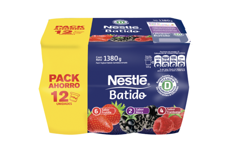 NESTLÉ Yoghurt Batido Berries Multipack 12 unidades