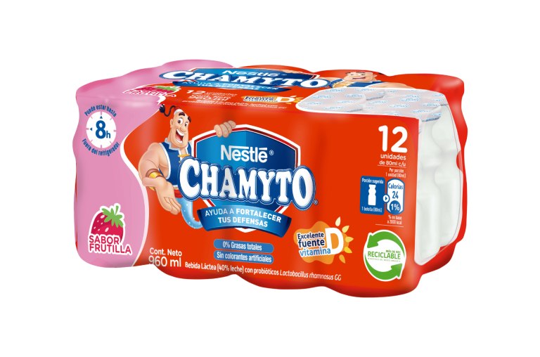 CHAMYTO® Bebida Láctea Frutilla Multipack 12 unidades