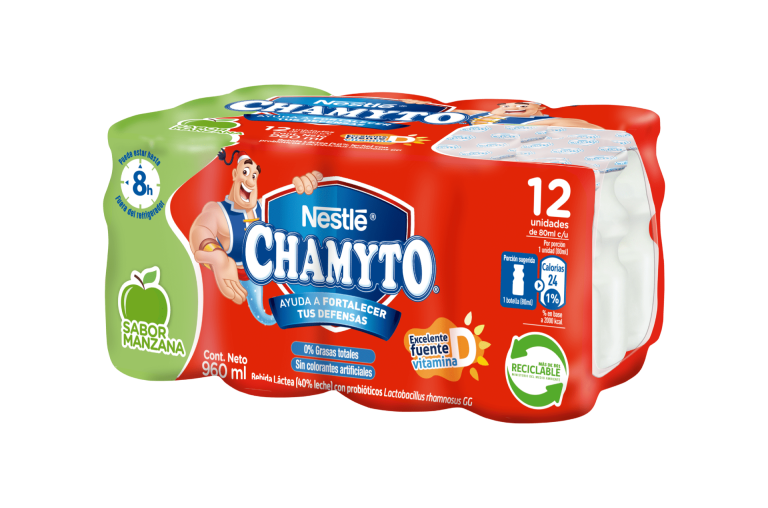 CHAMYTO® Bebida Láctea Manzana Multipack 12 unidades