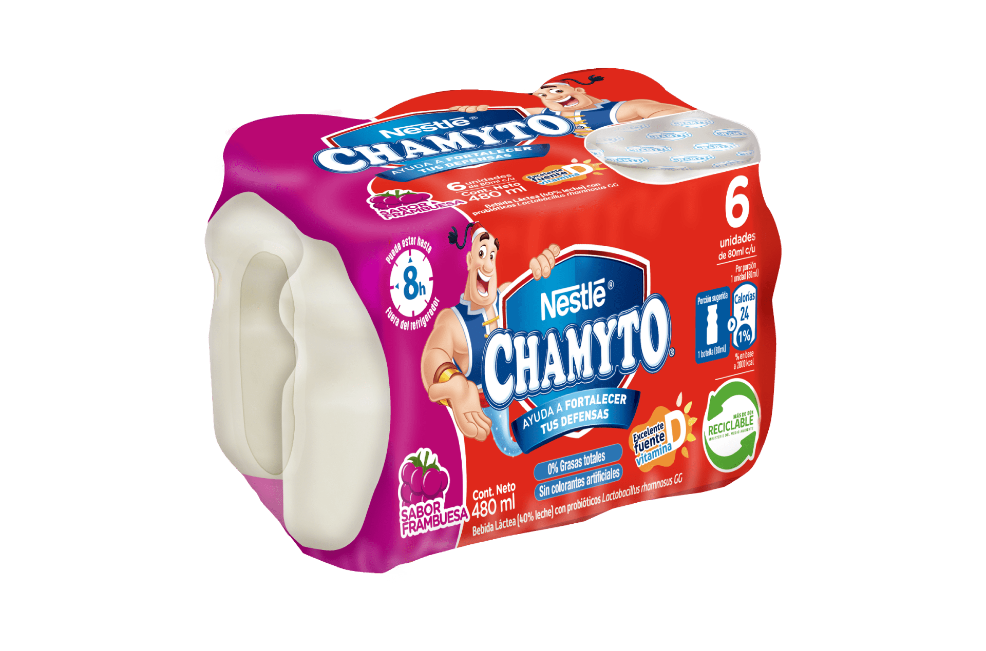 CHAMYTO® Bebida Láctea Frambuesa Multipack 6 unidades
